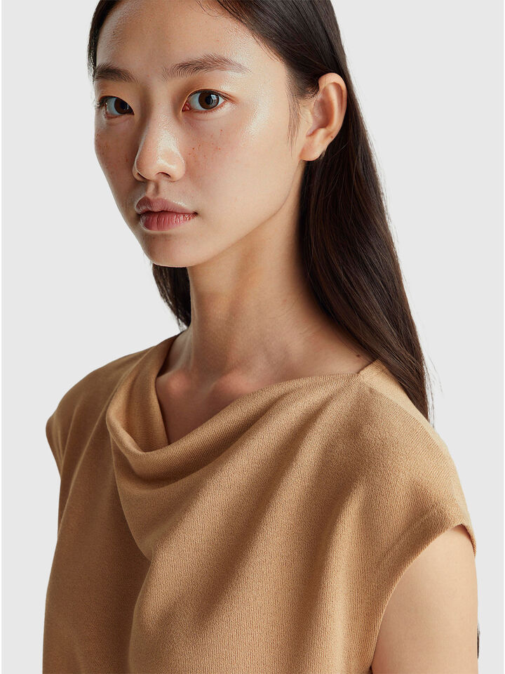 SLEEVELESS SWEATER Women image number 4